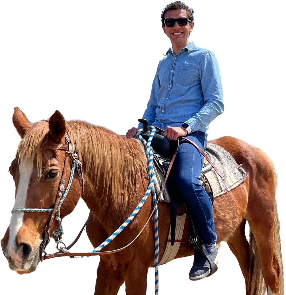 Samuel riding a horse